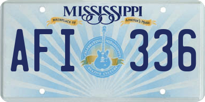MS license plate AFI336