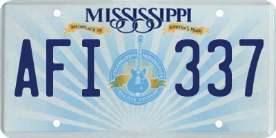 MS license plate AFI337