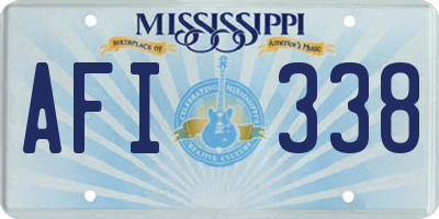 MS license plate AFI338