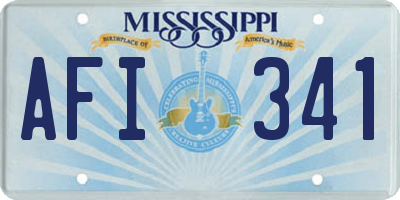 MS license plate AFI341
