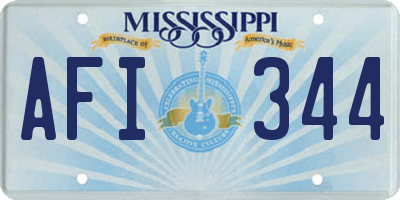 MS license plate AFI344