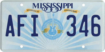 MS license plate AFI346