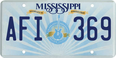 MS license plate AFI369