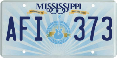MS license plate AFI373