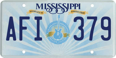 MS license plate AFI379