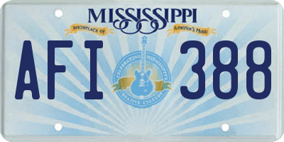 MS license plate AFI388