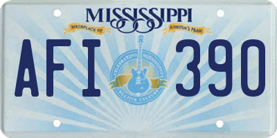MS license plate AFI390