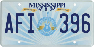 MS license plate AFI396