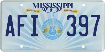 MS license plate AFI397
