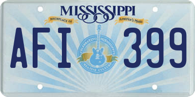 MS license plate AFI399