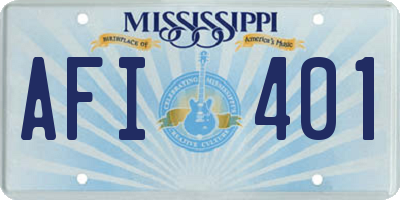 MS license plate AFI401