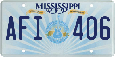 MS license plate AFI406