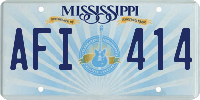 MS license plate AFI414