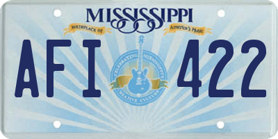 MS license plate AFI422