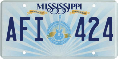 MS license plate AFI424