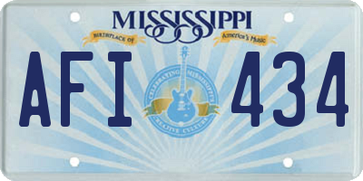 MS license plate AFI434