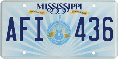 MS license plate AFI436