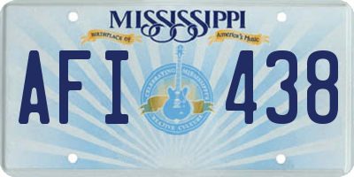MS license plate AFI438