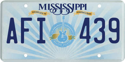 MS license plate AFI439