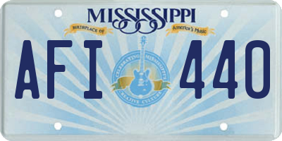 MS license plate AFI440