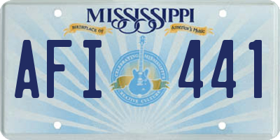MS license plate AFI441