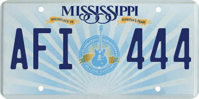 MS license plate AFI444