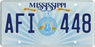 MS license plate AFI448