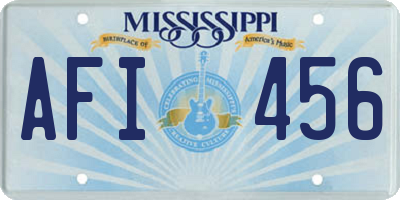 MS license plate AFI456