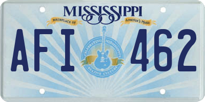 MS license plate AFI462