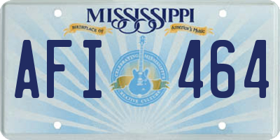 MS license plate AFI464
