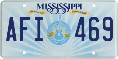 MS license plate AFI469