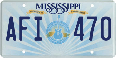MS license plate AFI470