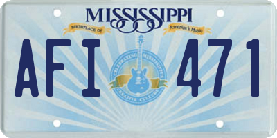 MS license plate AFI471