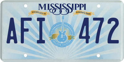 MS license plate AFI472