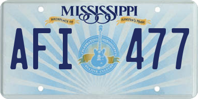 MS license plate AFI477