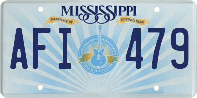 MS license plate AFI479