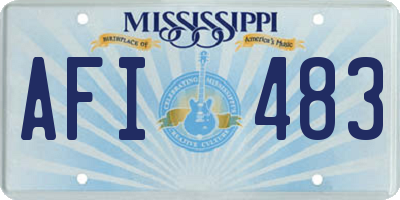 MS license plate AFI483
