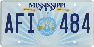 MS license plate AFI484