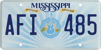 MS license plate AFI485