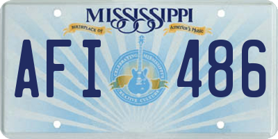 MS license plate AFI486