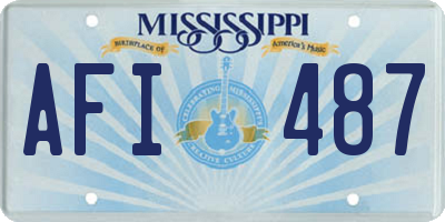 MS license plate AFI487