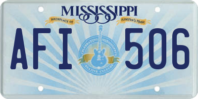 MS license plate AFI506