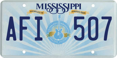 MS license plate AFI507