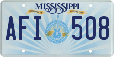 MS license plate AFI508