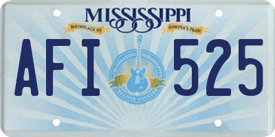 MS license plate AFI525