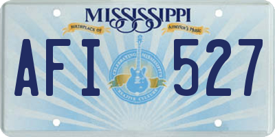 MS license plate AFI527