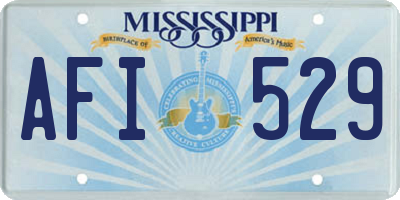 MS license plate AFI529