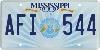 MS license plate AFI544