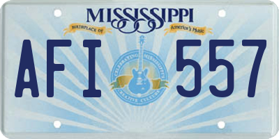 MS license plate AFI557