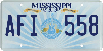 MS license plate AFI558